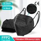 Маска FFP2, черная маска для лица KN95, защитный фильтр для рта, FFP2mask, ffcarillas ffp2многоразовое покрытие Fpp2, маска Ffpp2
