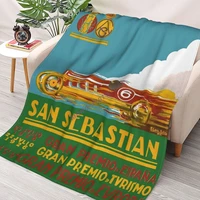 1926 san sebastian grand prix racing throw blanket sherpa blanket cover bedding soft blankets