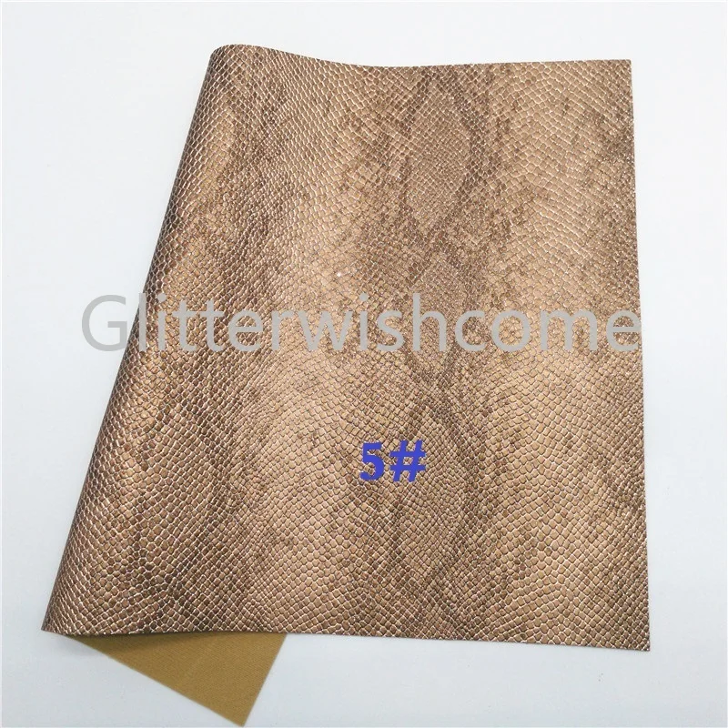 Винил Glitterwishcome размера A4 21 х29 см для бантов металлическая змеиная кожа