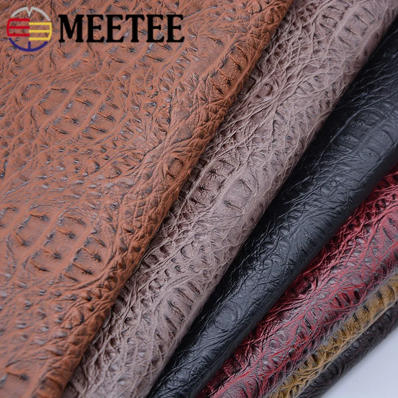 

Meetee 50X138cm Crocodile PU Synthetic Leather Sofa Handbag Artificial Imitation Leather Handmade DIY Fabric Accessories AP658