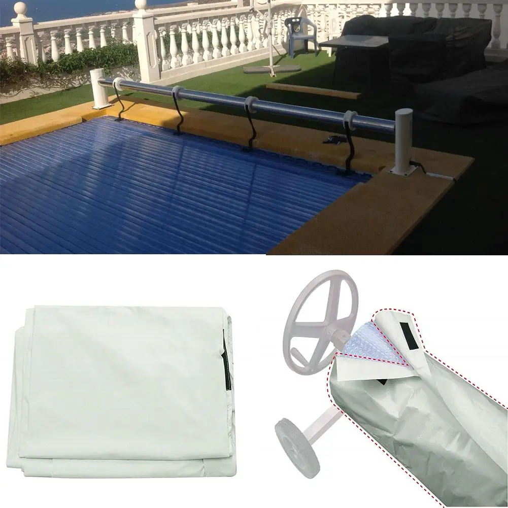 

Swimming Pool Cover Solar Blanket Reel Protective Cover Waterproof Sun-screen Cover UV Protective Solar Roller Sun-screen Cover