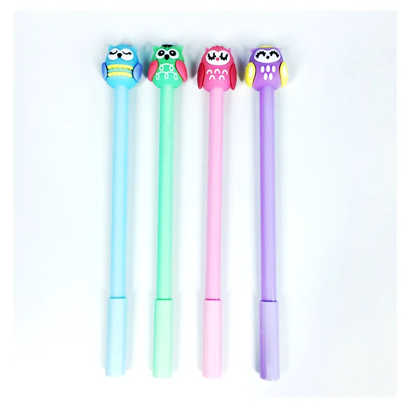 

50PCS Water-based Paint Pen Cute Students Signing Pen New Style Creative Cartoon Owl Gel Pen Stationery