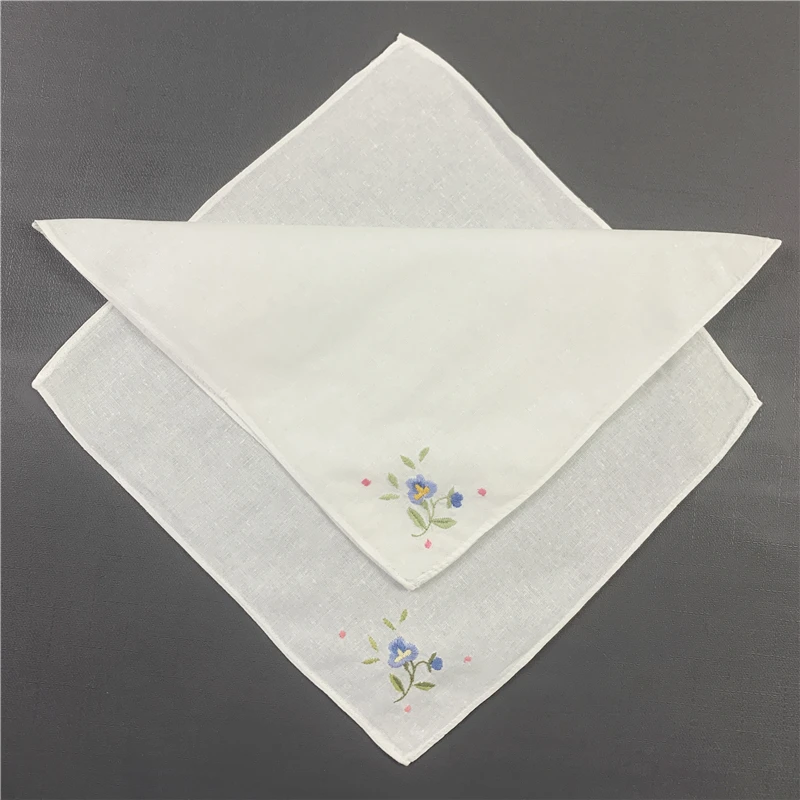Set of 50 Fashion Children's Handkerchief Baby Hankies Children' s Handkerchiefs Towel Cotton Color embroidery Floral 10x10-inch |