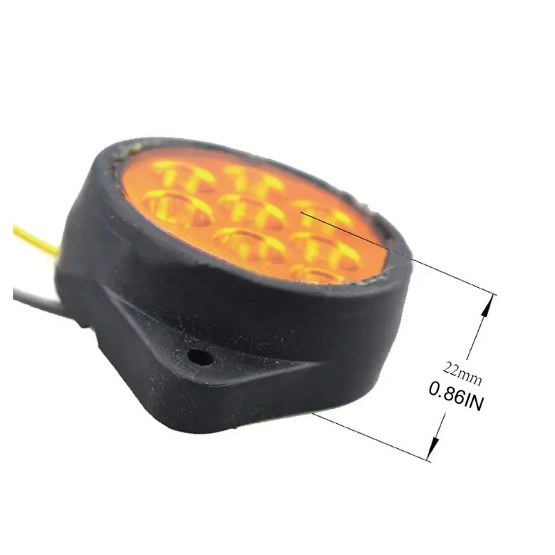 

5Pcs Car Round Side Marker 10-30V Lights 7LEDs Truck Lights Round Trailer Lamp 24V Practical Decoration Warning Auto F19A