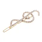 Женский элегантный классический музыкальная нота скрипичный ключ Форма заколки для волос Роскошные Блестящие Стразы Декор Заколки ювелирные вечерние заколки