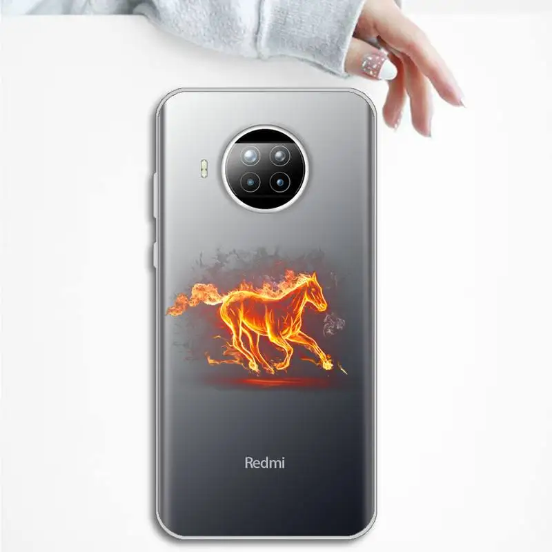 

horse Phone Case Transparent Clear for Xiaomi Redmi note 10 t 8 9 pro lite 11