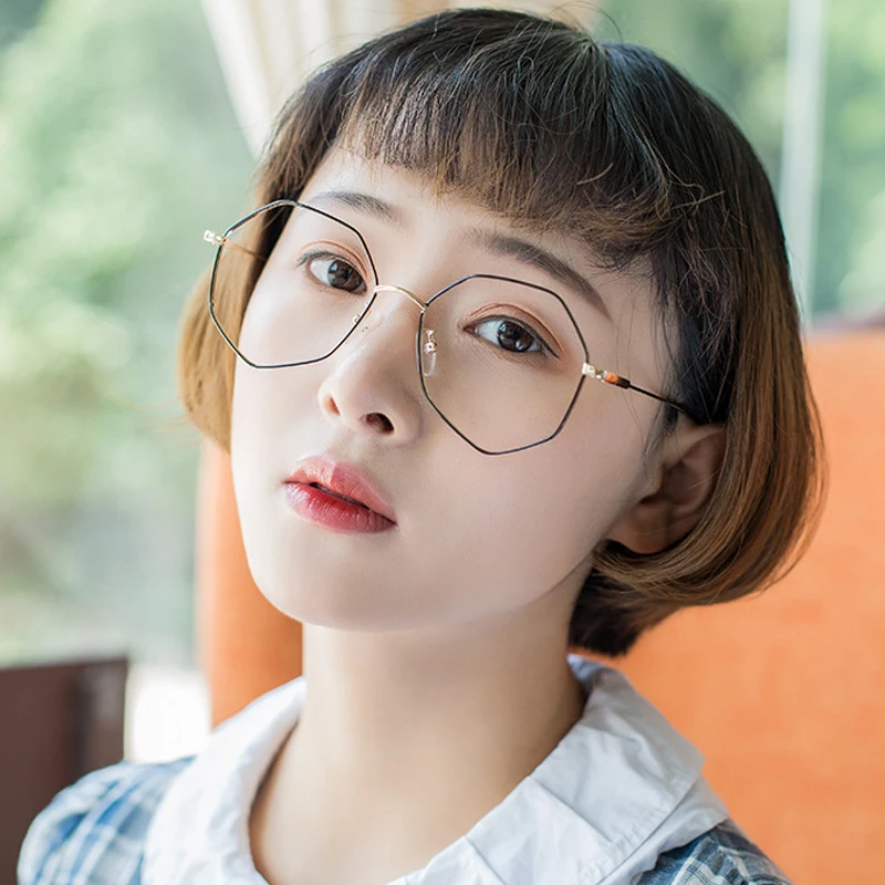 

Круглые металлические очки для женщин и мужчин, для вождения на улице, для туризма, Модная компьютерная прозрачная дизайнерская оправа для ...