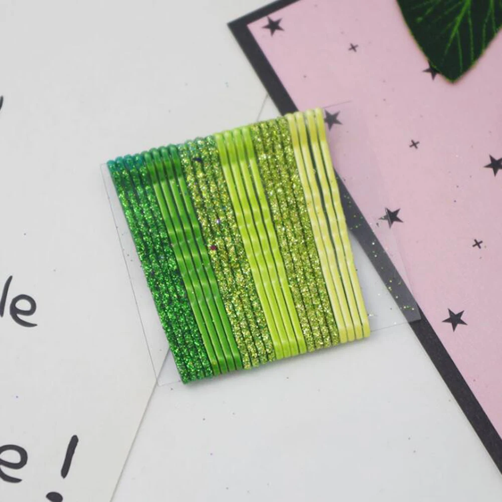 

24 PCS/Set Girls Decorative Hair Accessories Fashion Candy Color Hair Clips Wavy Bobby Pins Women Styling Tools Metal Barrette