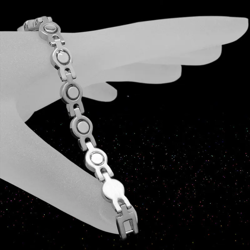 13 шт. женский серебряный магнитный браслет из нержавеющей стали|steel bracelet|stainless steel