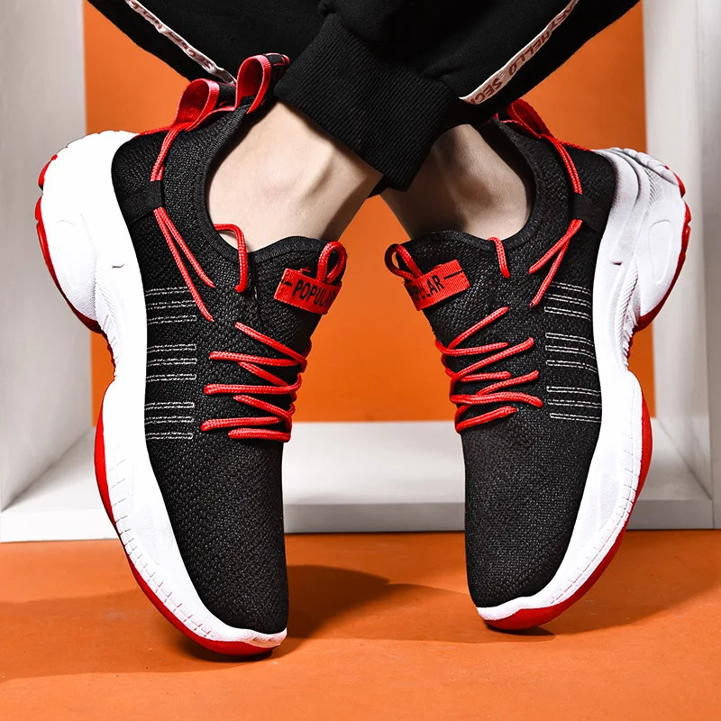 Men Running Shoes Sneakers Breathable Yellow Jogging Light Walking Footwear Non-slip Hard-wearing Sport Zapatillas Hombre | Спорт и
