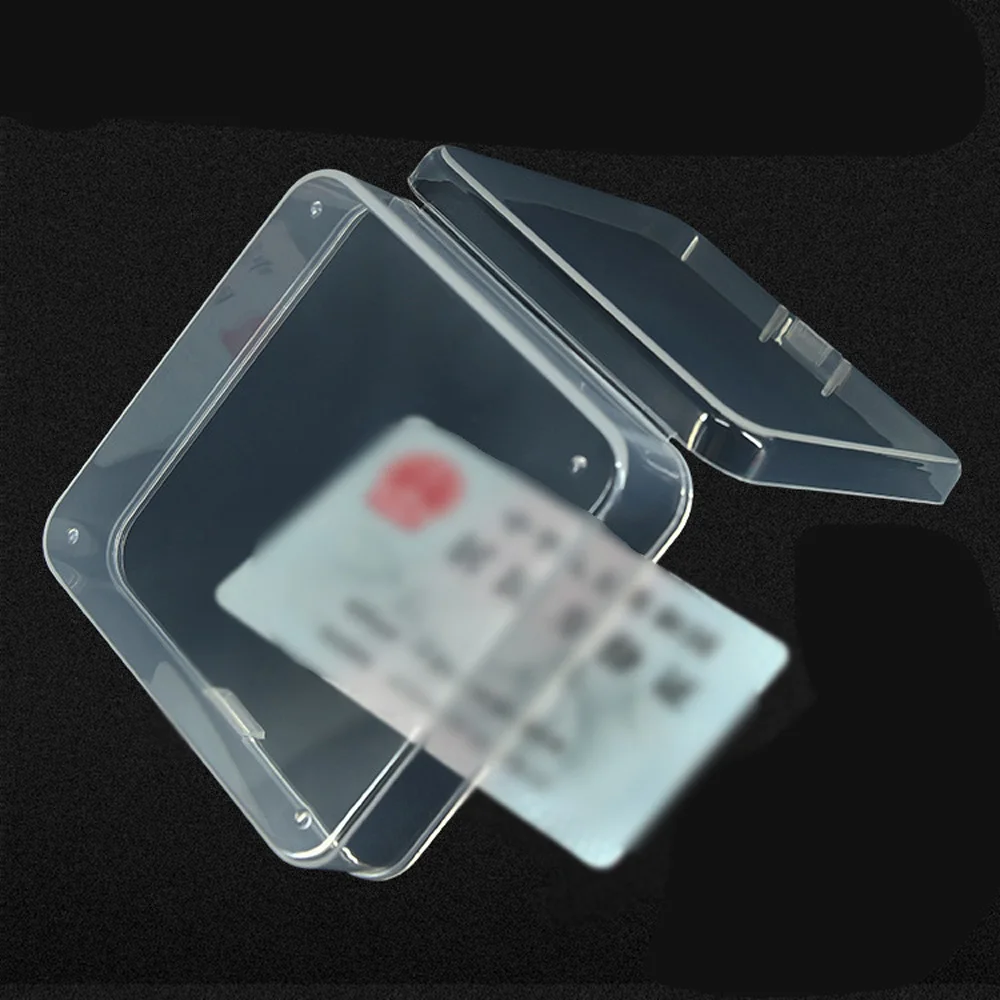 

Square Transparent Plastic Storage Box Jewelry Earring Bead Parts Case Container