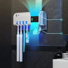 УФ зубная щетка дезинфицирующее средство держатель солнечной энергии Ванная комната Зубная щетка Коробка для хранения многофункциональный держатель для хранения USB зарядка