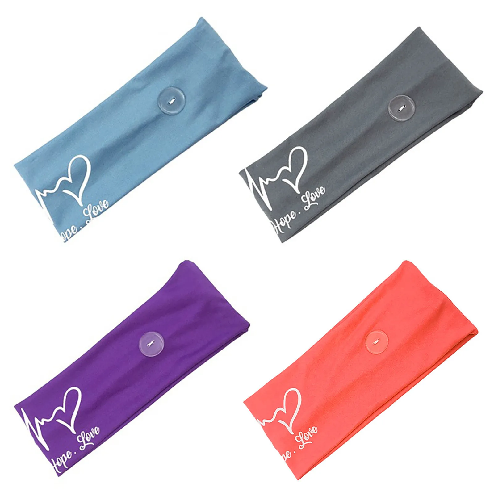 

Женская эластичная повязка на голову, широкая лента для волос с пуговицами