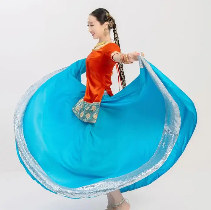 Женское платье из хлопка и сари в индийском стиле для танцевальных представлений