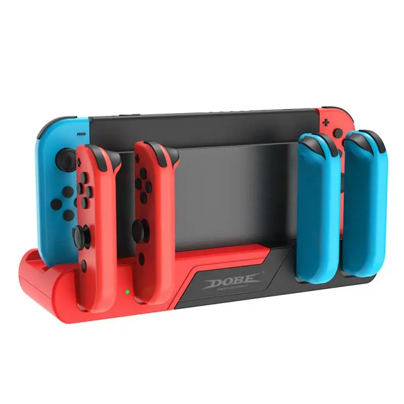 For Nintendo Switch Charger 4 Port Joycons Controller Gamepad Charging Dock Station Switch Console Holder Charger 8 Game Slots