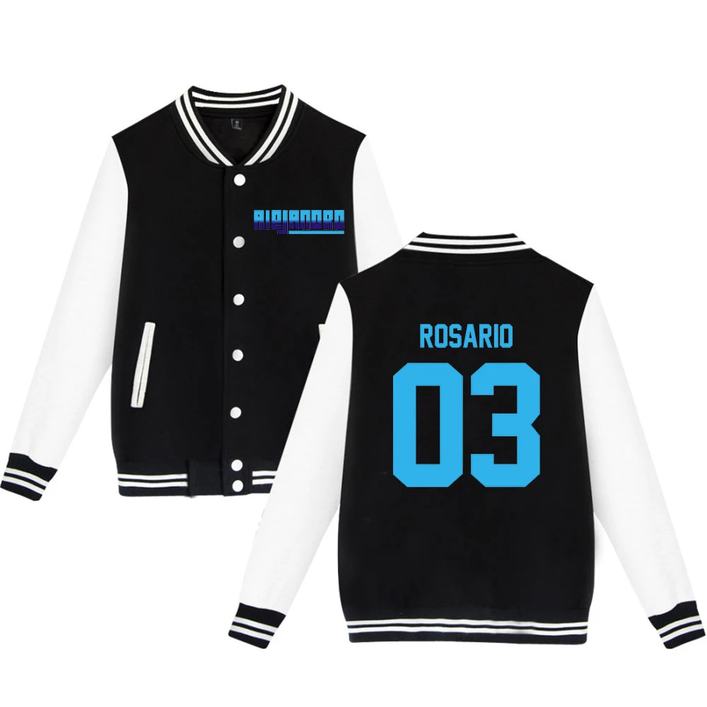 

WAMNI Alejandro Rosario Single-breasted Thin Longsleeved Baseball Uniform Fashion Street Hiphop Baseball Uniform Letter Printing