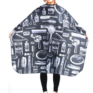 Парикмахерская накидка с защитой от пыли из полиэстера, Антистатическая Парикмахерская накидка с рисунком, хорошее качество, парикмахерские платья