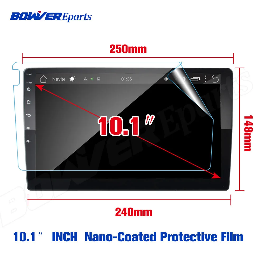 Soft TPU Nano-coated Screen Protective Film (NO Tempered Glass) for 10.1 9 inch Radio stereo DVD GPS Car Indash 2 DIN navigation