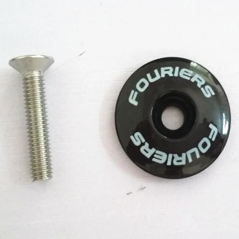 

FOURIERS bike Top Cap Spacer 1 1/8" MTB Bicycle Stem UD Carbon Fibre Headset Top Cap Cover