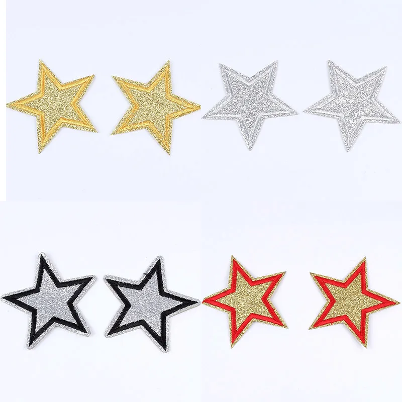 On Badge Gold Silver For Clothes Jeans Diy Appliques Sewing 