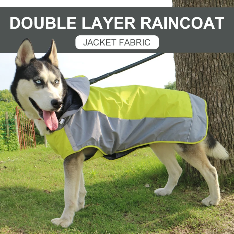 Двусторонний дождевик для собак водонепроницаемый и дышащий больших |