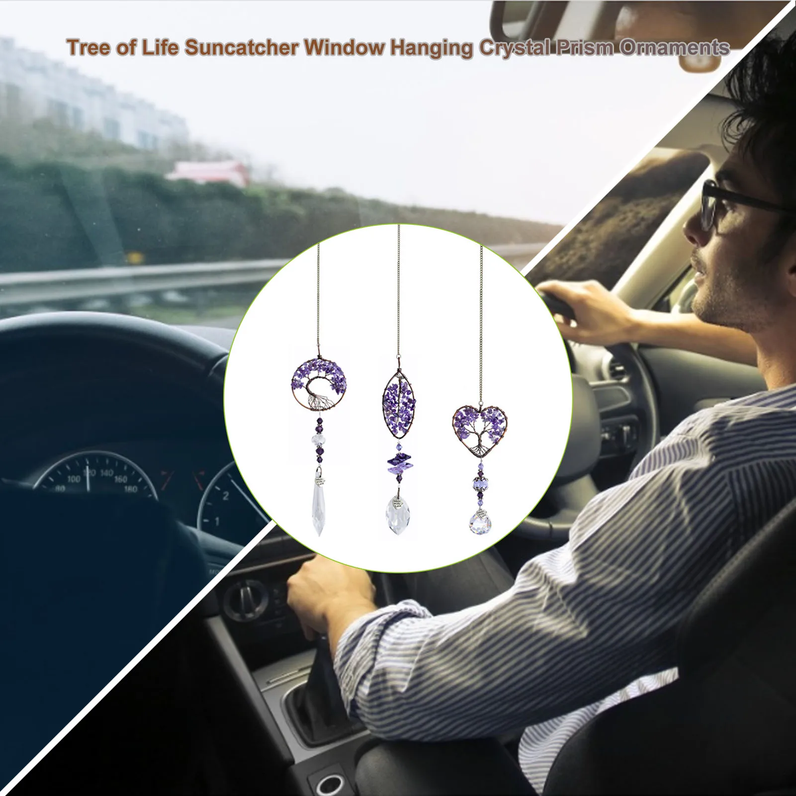 

The Tree Of Life Crystal Prism Ball Suncatcher Rainbow Maker Chandelier Decor Chakra Window Garden Hanging Pendant Ornament