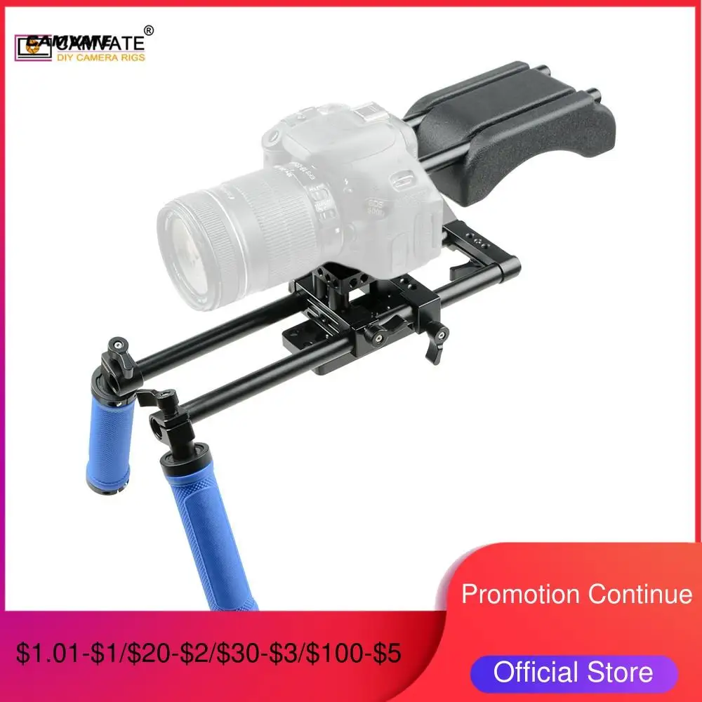 CAMVATE DSLR камера плечевое крепление комплект с двойной ручкой и 15 мм Z образный