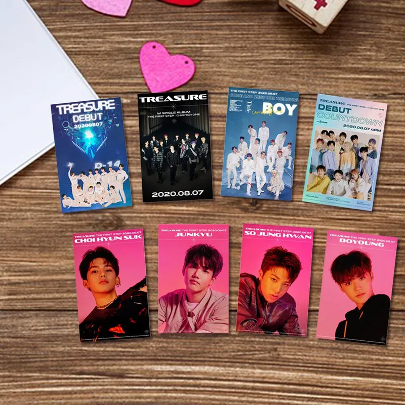 

16 Pcs/set Kpop Bangtan Boys TREASURE Double Sides Photo Card LOMO Card Fans Collection