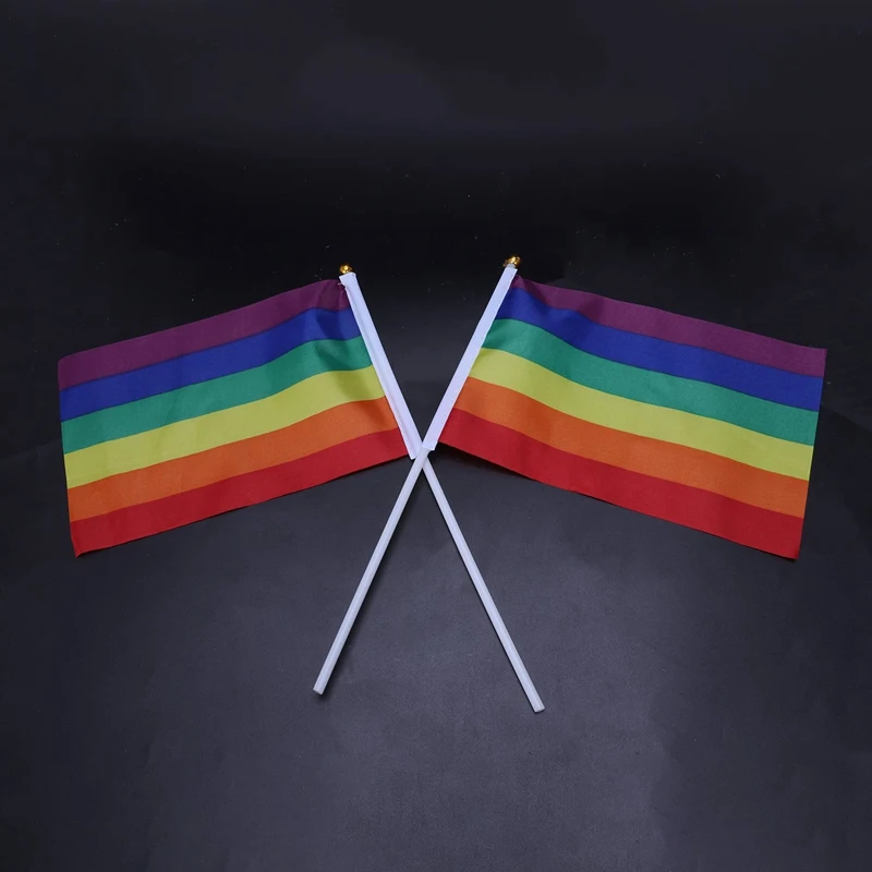 Горячая XD-12pcs для гей-прайда и лесбиянок мир ЛГБТ Радуга флаг баннер праздника