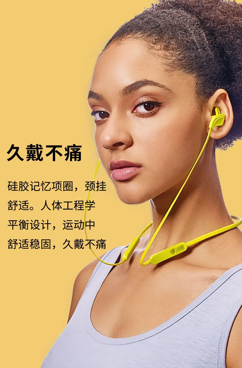 Wireless Bluetooth 5.0 Earphone In-Ear With Mic Sports Waterproof Music Earplug Gift Necklace Headset for IPhone Huawei Samsung