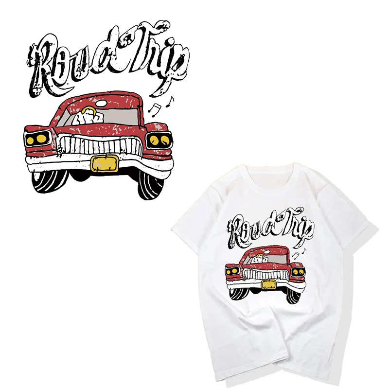 

Fashion Car Patch Iron on Transfers Letters Patches for Clothing Stickers on Clothes for T-shirt DIY Thermo Transfers Appliques