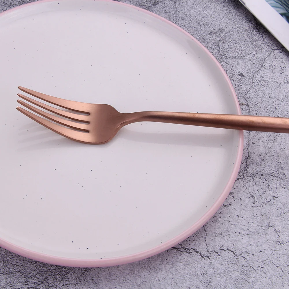 

Western Dinnerware Set Stainless Steel Cutlery Set Dessert Kitchen Party Coffee Tea Flatware Rose Gold Tableware Dropshipping