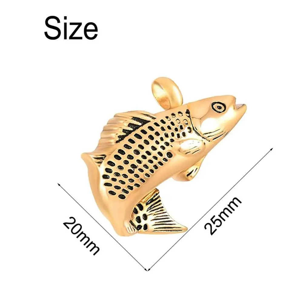 4 colors Fish Cremation Jewelry for Ashes Memorial Keepsake Necklace Stainless Steel Urn Pendant +Fill kit | Украшения и