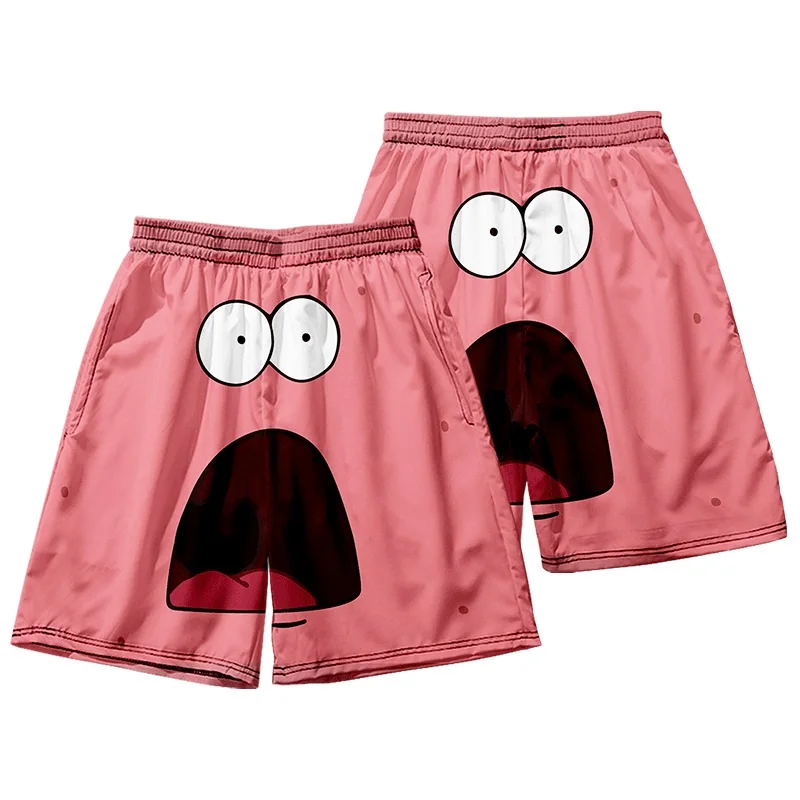 3 to 14 years kids board shorts trunks 3D Anime Patrick Star summer beach swiming shorts boys short pants children beach clothes images - 6
