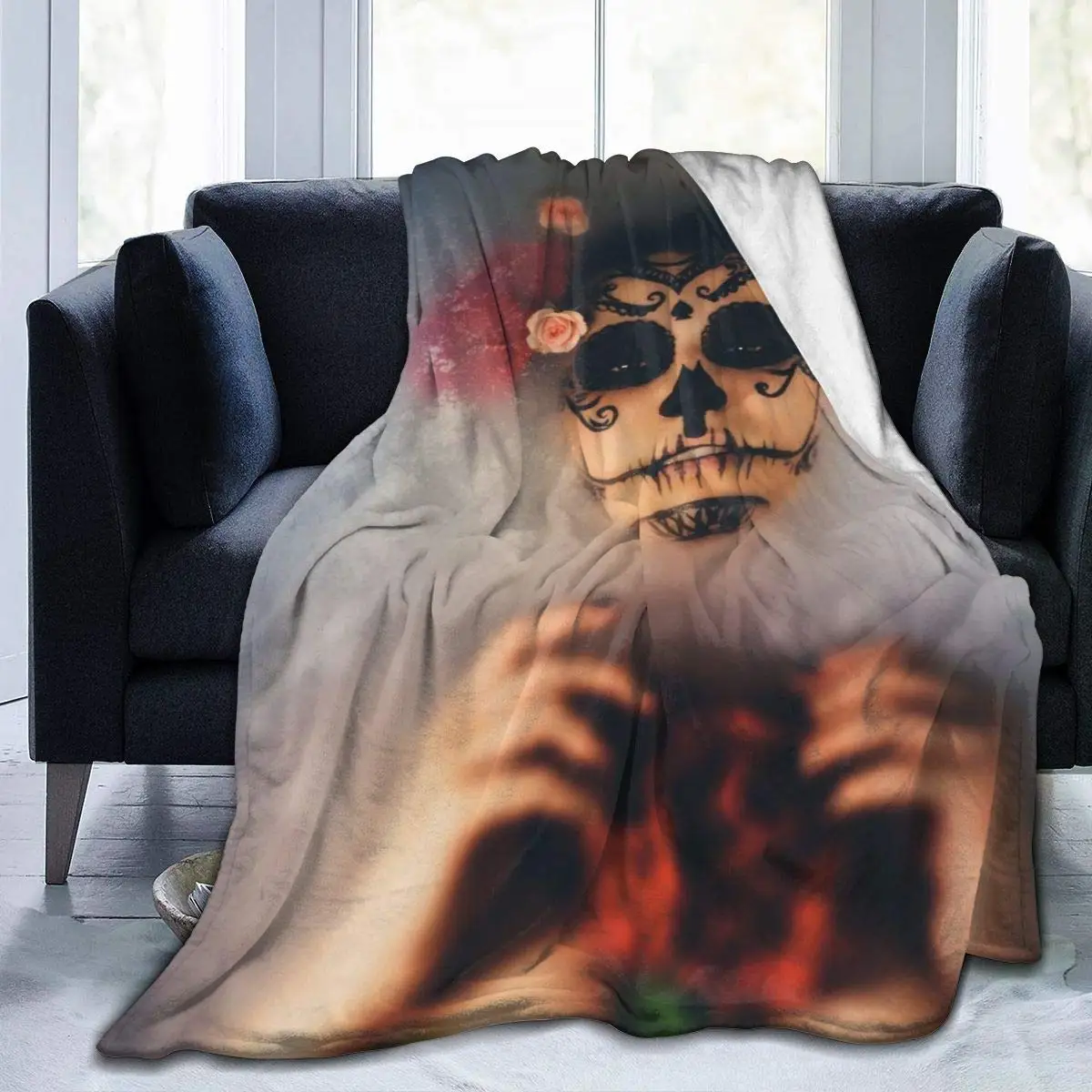 

Human Face with Cracked Lips Blanket Fuzzy Luxury Throw Warm and Cozy Flannel Bed Blanket for Sofa Travel Yoga Camping Picnic