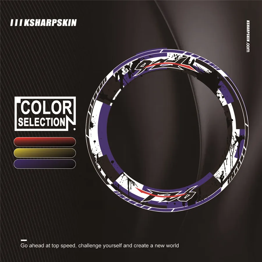 4 X wheel hub edge tire colorful sticker stripe round reflective Fit YAMAHA FZ6 | Автомобили и мотоциклы