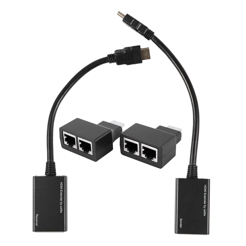 HDMI Over RJ45 CAT5E CAT6 UTP LAN Ethernet удлинитель Ретранслятор Сигнала 1080P 3D для 100Ft & 4K к адаптер