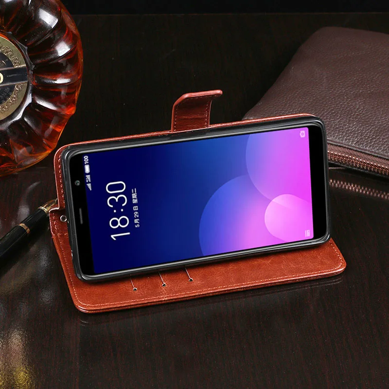 Чехол для Meizu M6T Бизнес Стиль подставка откидной кошелек кожаный чехол мобильного