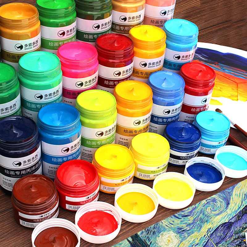

Professional Colors 100ML/tube Pigment Acrylic Paint Set Nail Art Painting Waterproof Paint Fabric Drawing wall painting