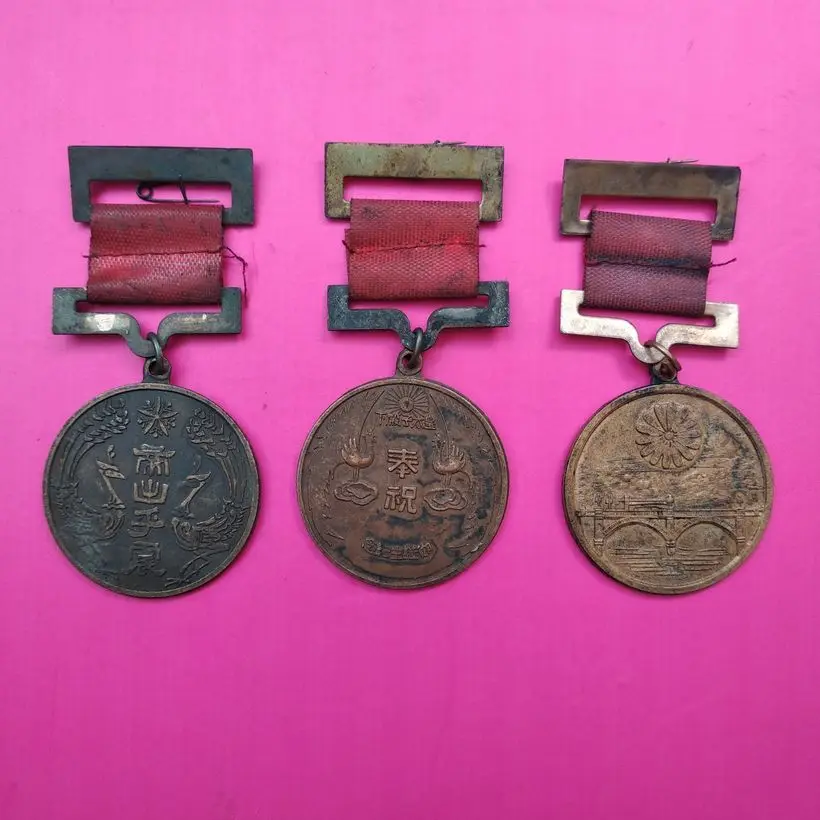 3 PCS Vintage Chinese Medal Military Sort Award Decoration Issue 1933 Years Signed Medals | Дом и сад