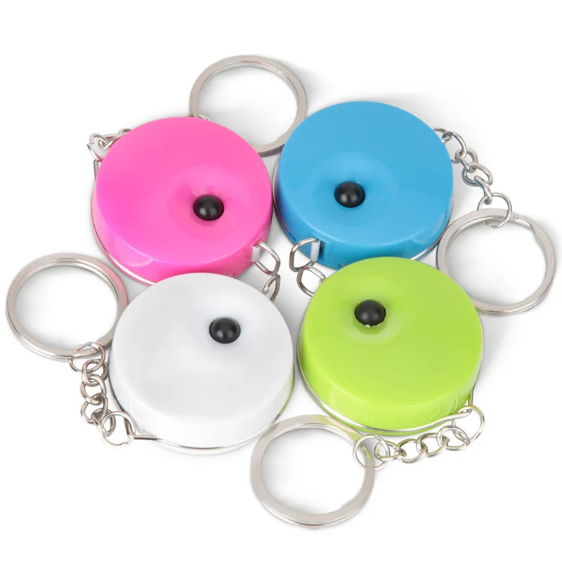 1.5m high precision 4-color portable small soft leather ruler creative key chain Mini clothes household office supplies - купить по