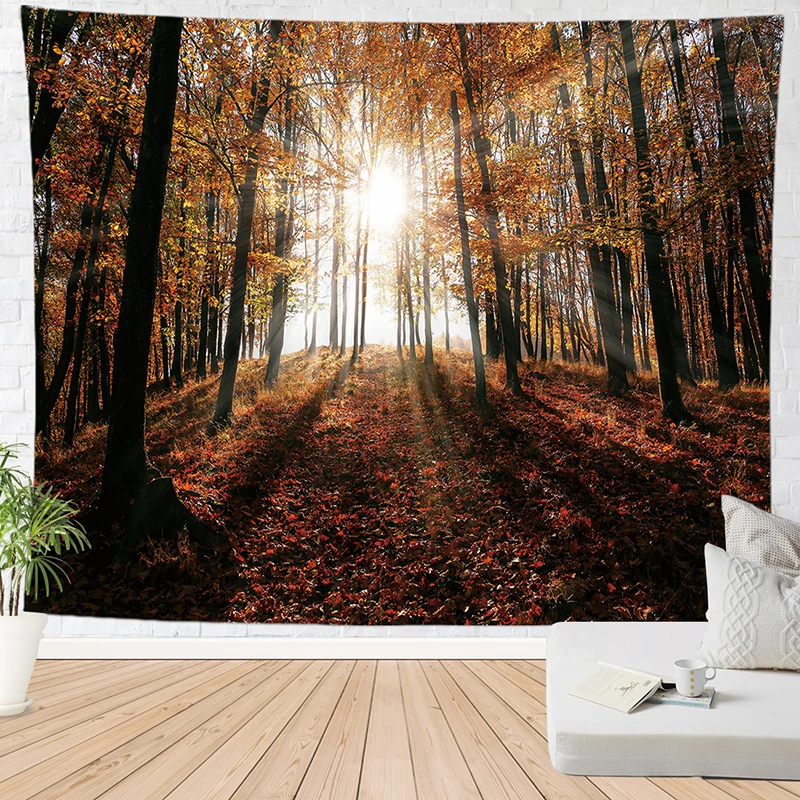 Драп настенная простыня гобелен стена висит Лес Дерево стены ковер полиэстер