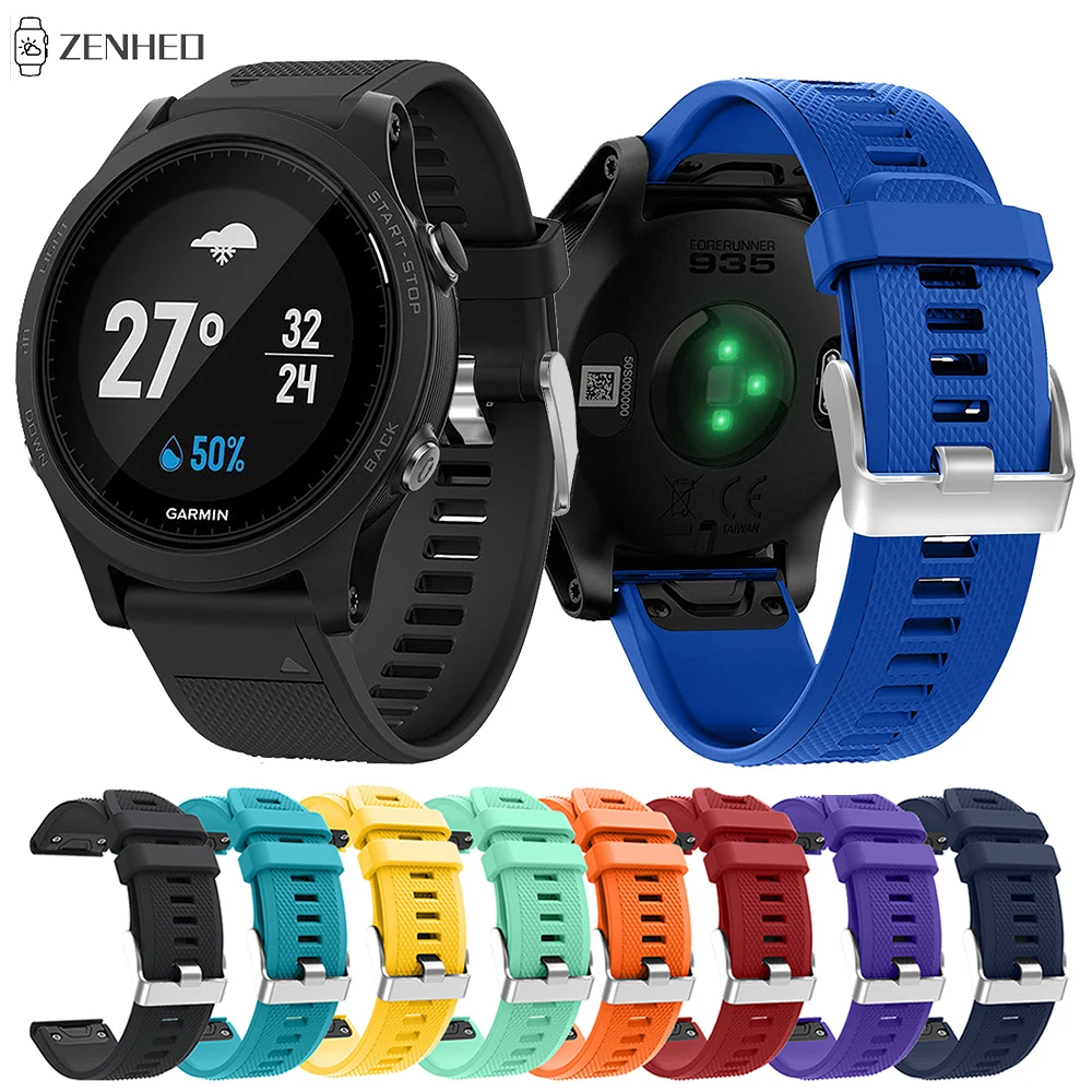 

Ремешок силиконовый 22 мм для смарт-часов Garmin Forerunner 935 945, быстросъемный ремешок для наручных часов Garmin Fenix 5/5 Plus