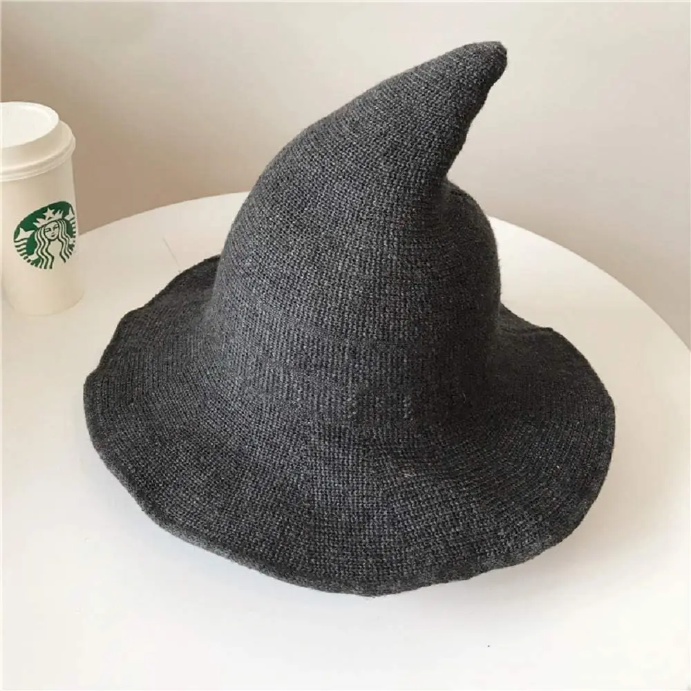Новинка 2021 лидер продаж Женская Современная шерстяная шляпа ведьмы складной