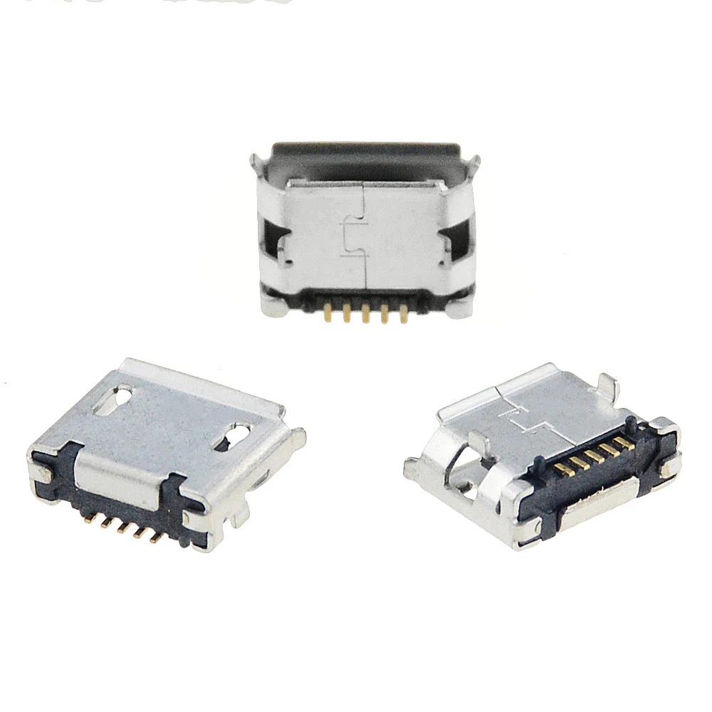 60 шт. 5-контактный разъем SMT Micro USB Type B гнездовой 12 моделей SMD Штекерный DIP |