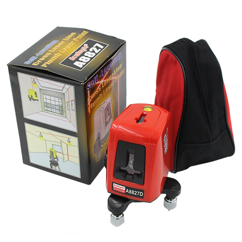 

A8827D 360 Degree Self-leveling 3 Lines 3 Points Rotary Horizontal Vertical Red Laser Levels Cross laser Line + Laser Highlights