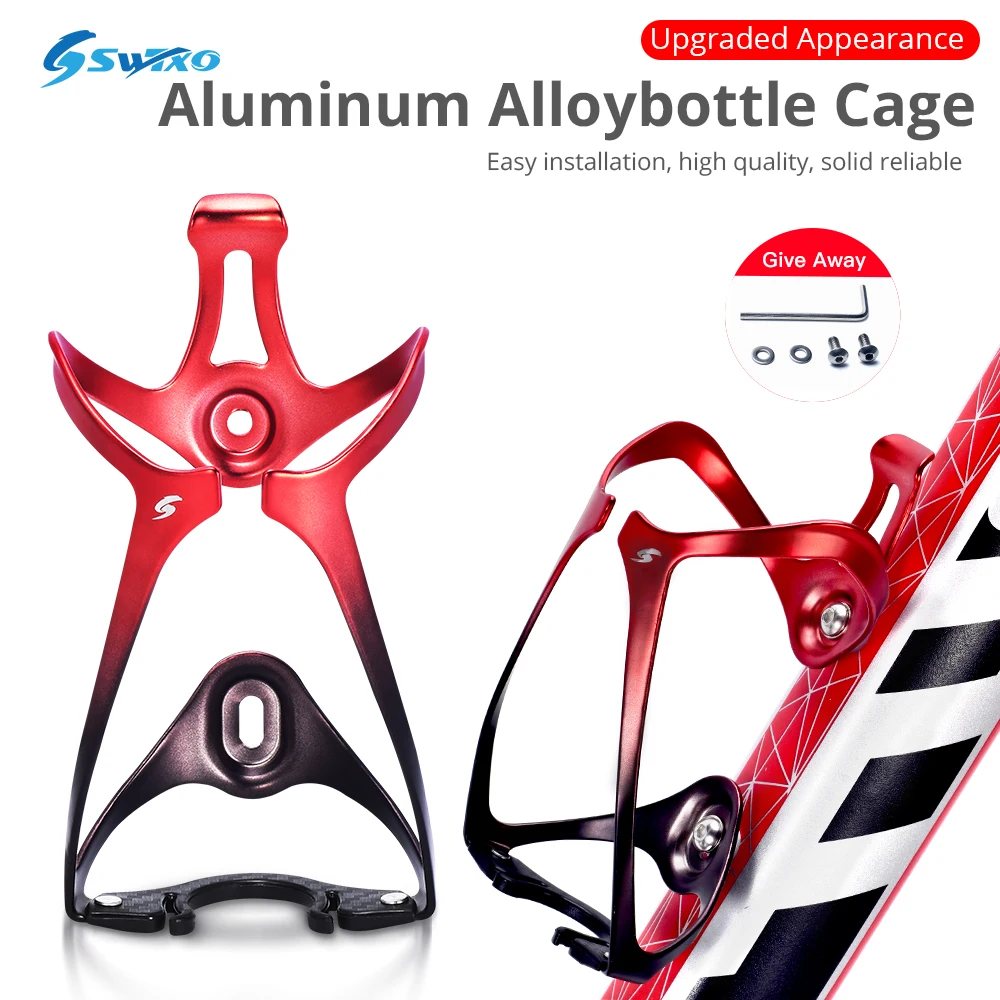 

2021 NEW SWTXO Solid Bicycle Water Bottle Holder Aluminum Alloy Ultralight Colorful MTB Road Bike Cup Holder Bicycle Accessories