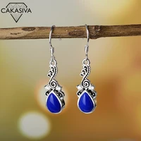 womens s925 vintage thai silver drop earring party birthday holiday gift gift jewelry