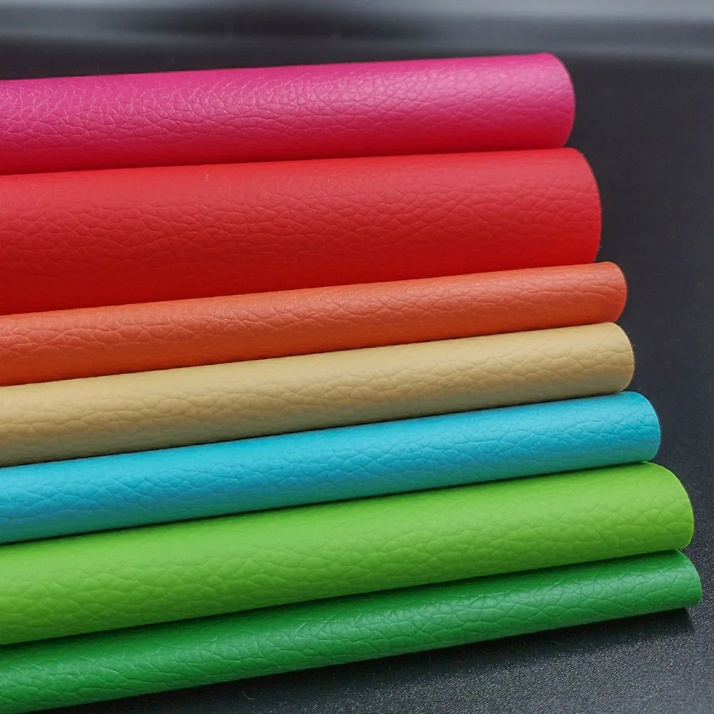 7pcs Wholesale Litchi PU Faux Leatherette Sweing Fabric Leather Systhetic Sheets Bow Bag DIY Earring Handmade Decor 20*15cm images - 6