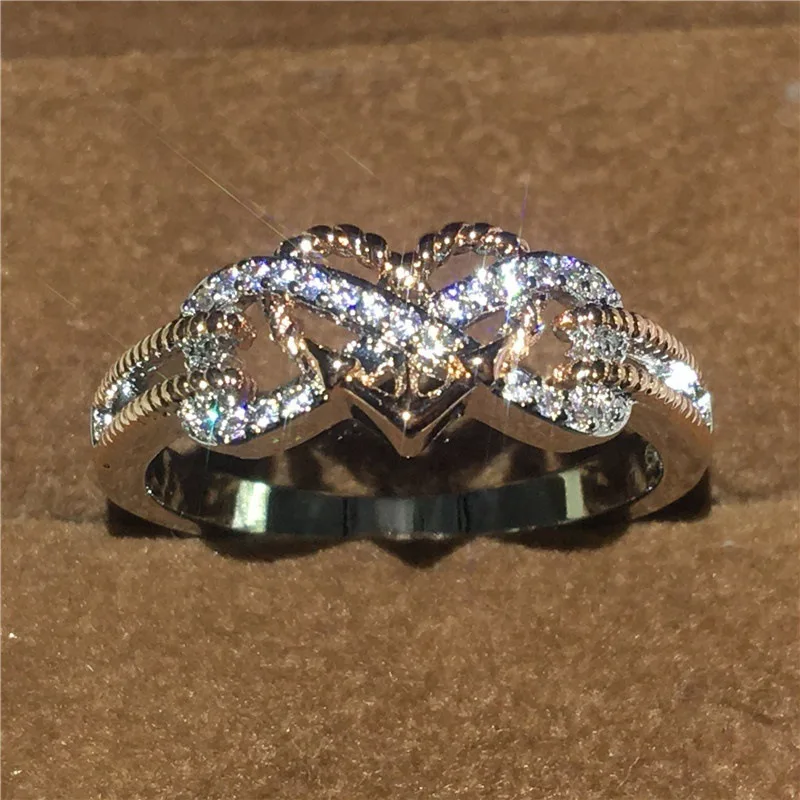 Женское кольцо из розового золота HNSP ювелирный подарок на палец|Кольца| |